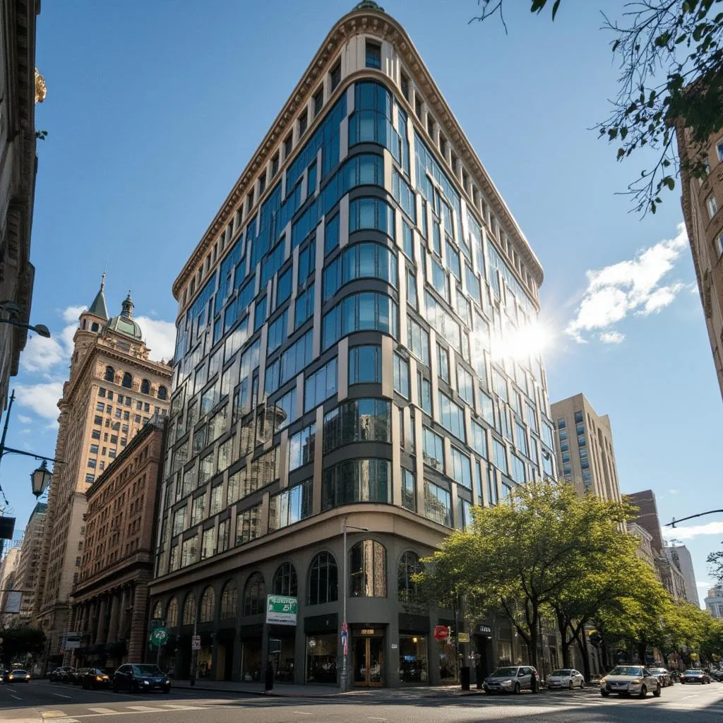 Edificio emblemático de finanzas en Buenos Aires con un toque moderno